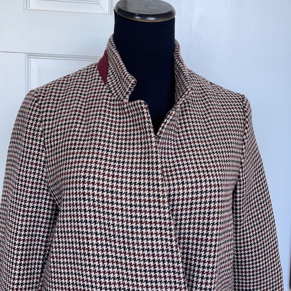 Zara check plaid long coat. - Picture 4 of 13